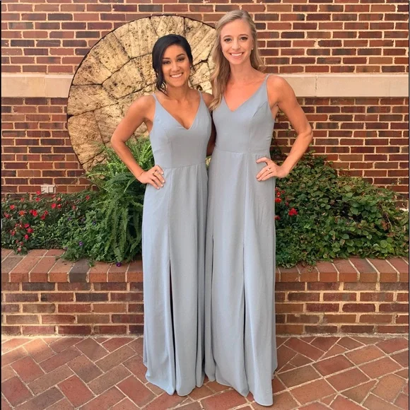 icelandic bridesmaid dresses The Avery Dress in Icelandic Blue Baroque Floral 12 / Icelandic Blue Baroque